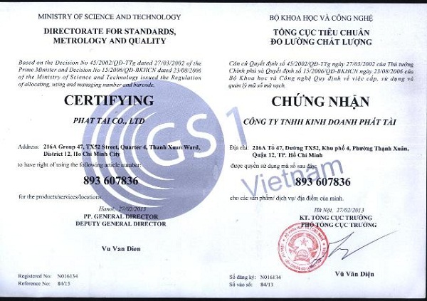 Hướng dẫn cách thay đổi nội dung giấy chứng nhận mã số mã vạch