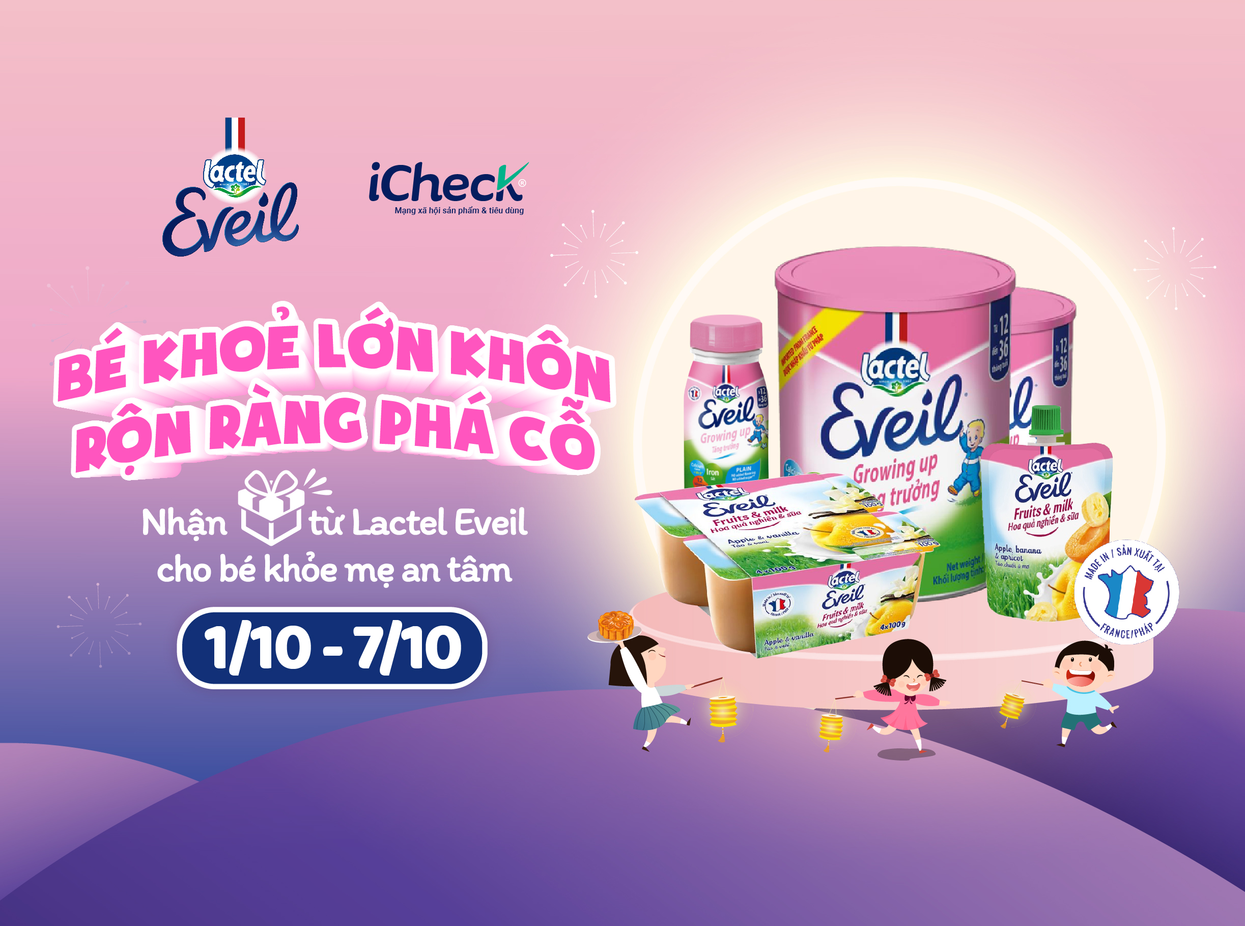 Hon 200 phan qua hap dan tu Lactel Eveil va iCheck danh cho Checker nhan dip Trung thu