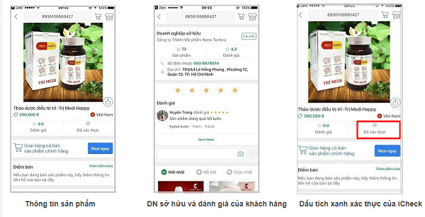 Thông tin sản phẩm sau khi được truy xuất mã Thông tin sản phẩm sau khi được truy xuất mã
